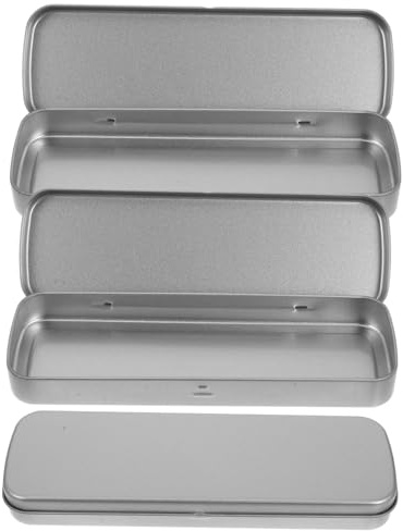 GARIOUANS 3pièces Petite Boîte Métal Avec Couvercle à Charnière Conteneurs Vides Pour Bonbons Bijoux Organisation De Stockage Et Rangement De Petits Objets