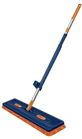 Teksome per Pavimenti Piani - Scopa a Manico Lungo 42 Cm Riciclabile e Lavabile | Attrezzo di Pulizia a 360 Gradi per Casa Appartamento Hotel Domicilio