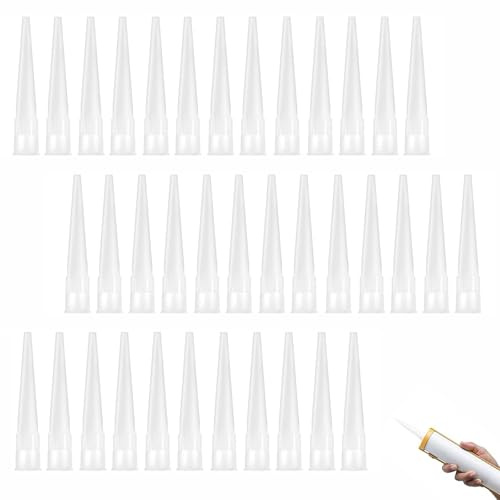 Ugelli in Silicone Beccucci per Cartuccia in Silicone Ugelli per Calafataggio per Sigillante Adesivo e Pistola per Silicone,50 Pack