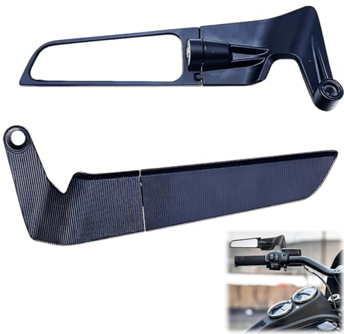 OIXYAZ OIXYA Specchietti Manubrio Moto Retrovisori, specchietti moto, Universali e Regolabili, Specchi Laterali Pieghevoli Moto e Scooter, Aerodinamici in Alluminio, Scooter e Naked