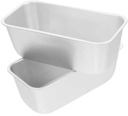 WEKADRIN 2 pezzi Stampi Rettangolari in Lega di Alluminio per Pane e Torte Teglie da Forno Facili da Pulire con Interno Liscio e Smontabile per Pane Hamburger e Dolci Casalinghi