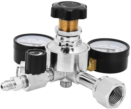 co2 Regulator, Co2 Pressure Regulator for Beer, CGA320 Quick Disconnect Keg with Independent Control Valve for Stable Carbonated,for kegerator(Type 3)