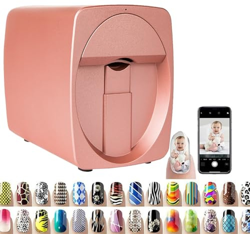 Nageldrucker-Set, 3D-Nagelkunst-Digitaldrucker for Salon und Zuhause, WLAN/DIY-Design/Schneller Druck & Aushärtung in 30 Sekunden, Professionelles DIY-Schönheitsgerät, über 1000 Designs