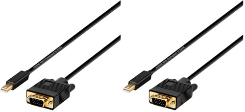 AISENS ADAPTADOR MINI DISPLAYPORT MACHO A VGA MACHO 2M NEGRO A125-0362 (Paquete de 2)