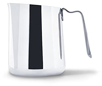 Fellow Eddy Pichet à lait de précision pour mousser le lait et art latte de mesure, bec cannelé, rainure frontale, acier inoxydable 304 18/8-454 g