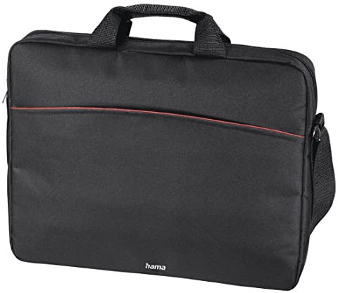 Hama Laptop Tasche bis 17.3 Zoll (Notebook Tasche für Laptop, Tablet, MacBook, Chromebook bis 17,3 Zoll, Umhängetasche als Arbeitstasche oder Schultasche für Herren und Damen) schwarz