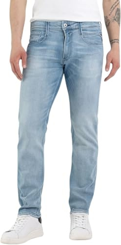 Replay Vaqueros de hombre Anbass slim fit con power stretch, azul (Light Blue 010), 29W / 34L