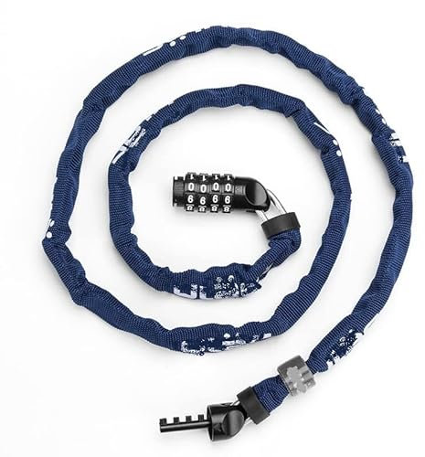 GSJNHY Fahrradkabelschloss Fahrradschloss MTB Rennradkette Anti-Diebstahl-Passwort-Schloss Ultraleichter tragbarer Schloss Sicherheitsstabile Fahrradzubehör (Color : A800C Blue)