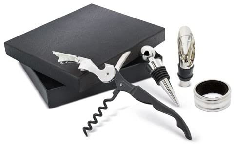 DISOK - DISOK - Lote 20 Set de Vino Abrebotellas con 4 Piezas en Estuche - Regalos de Bodas Prácticos para hombres, abrebotellas para bodas, abridores Comuniones