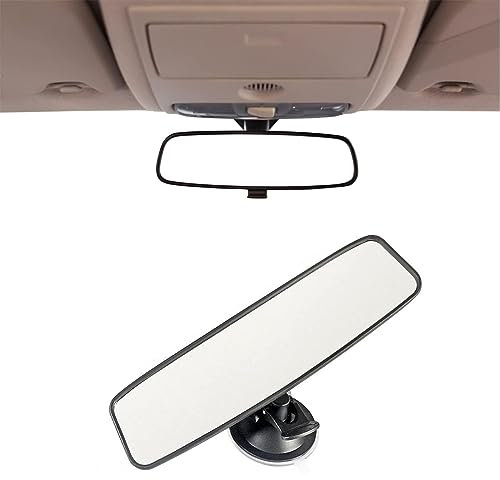 Car Adhesive Suction Cup Rear View Mirror - Driving Test Mirror for Car, SUV, CRV, Vans (200 x 60mm)