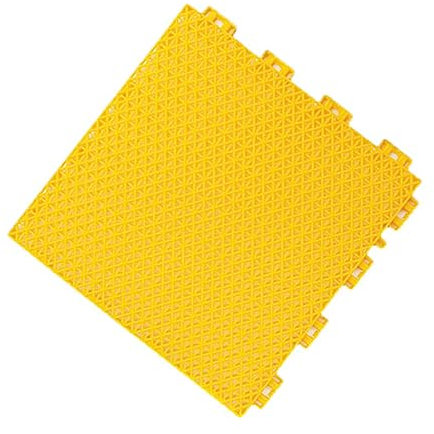XLIHAWY Drainage-Falzbodenfliesen, rutschfeste Pool-Badewannen-Ablauffliese, Spleißen Modular Kissen Matte Für Umkleideräume Kellergeschoss (Farbe : Gelb, Größe : 30.4x30.4CM/36PCS)