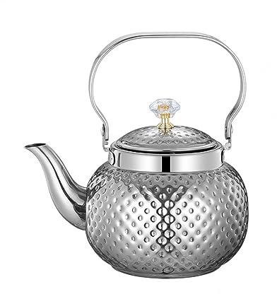 1200ml Théière en acier inoxydable, Style moderne, Bouilloire avec infuseur amovible - Parfait pour filtrer le thé ou d'autres thés de fruits