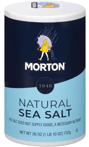 Morton Salt Sea Salt, Natural All-Purpose, 26 Ounce, 1 Canister (Packaged by Renegade Dimensions)