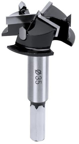 Forstnerbohrer Set Für Die Holzbearbeitung, Forstnerbohrer 35mm Mit Limit Für Holzbearbeitung, Dreischneidige Legierte Klinge, Tragbare Legierungsstahl, Forstner Bohrer Für Holz, Hartholz, Spanplatte