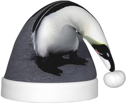 Niedliche Pinguin-Weihnachtsmannmütze für Kinder – eine bequeme, bedruckte Weihnachtsmütze, ideal für Neujahr und festliche Feiertagsfeiern