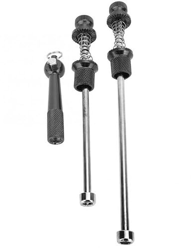 Schnellspanner, Fahrrad-Schnellspanner-Set for Fahrräder, ultraleicht, Titanlegierung, Rennrad, Mountainbike, Diebstahlschutz, Schnellspanner, Räder, Verriegelung, Sicherheitswerkzeug ( Color : Black