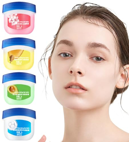 Hidratante Labial Nnocturnno, Terapia Labial Con Vaselina, Paquete De 4 Bálsamos Labiales De Gelatina Para Labios Secos, Bálsamo Labial Hidratante, Mascarilla Labial Para Dormir, Mascarilla Labial, Va