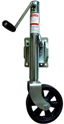 QICBYING Ruotino D'appoggio Rimorchio - Servotimone per Rimorchio E Carrello, Cric per Rimorchio per Carichi Pesanti con Ruota Anteriore per Rimorchio in Nylon da 20cm, Mozzo da 28cm, 680kg