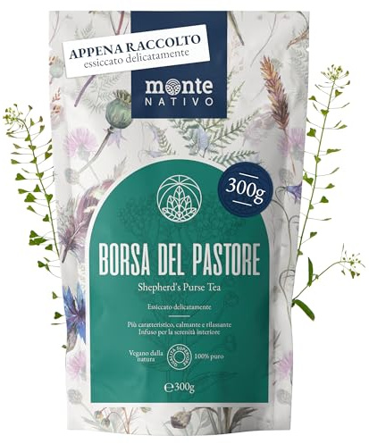 Thé de Bourse à Pasteur Monte Nativo (300g) - Thé en vrac - 100% pur et naturel, sans additifs - Herbes à l'arôme intense pour la préparation d'une délicieuse tasse de tisane