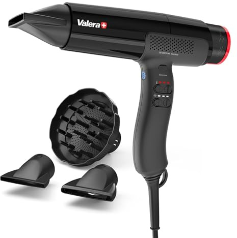 Valera Sension AI, Profi-Haartrockner, 2000W | Schwarz,Föhn mit High-Speed Digitalmotor,18 Temperatur- und Luftstromstufen, Ionisator, Leichtes Design, Swiss Made