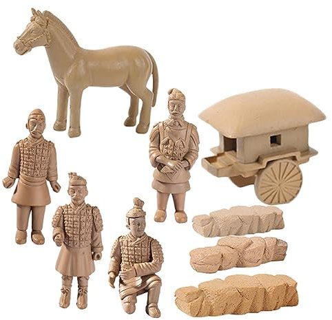 Gogogmee Terrakotta-kriegerfigur Aus Plastik Im Vintage-Stil Tischdekoration Kleine Kriegerstatue Für Schreibtischdisplay Langlebig Und Filigran