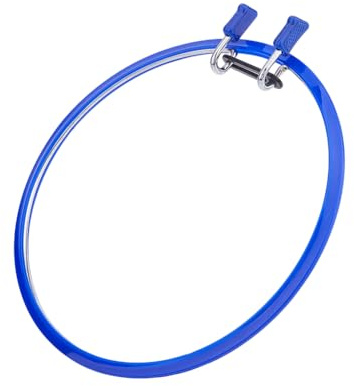 DICOSMETIC 7.87/20cm Blau Rund Stickrahmen Ringe Embroidery Hoop Kreis Kreuzstich Hoop Ringe Kunststoff Spann Stickrahmen für DIY Kunst Handwerk Handliche Nähen