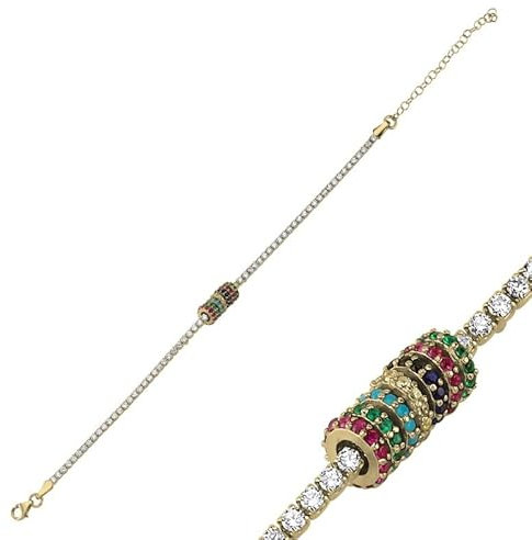 SALIA BIJOUX Bracelet rivière femme argent 925 plaqué or (Plaqué or)