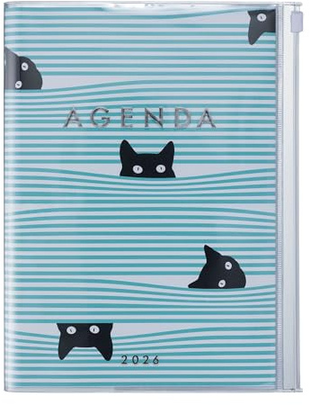 MARK'S 2025/26 Taschenkalender, A5 Cats, Mint: Von September 2025 bis Dezember 2026