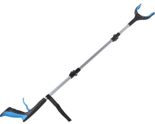 Healvian Pinza Recogedora Plegable Multifuncional De 3 Pliegues Azul, Herramienta De Agarre Ergonómica, Recolector De Basura Ligero y Resistente Para Hogares, Parques y Limpieza Urbana