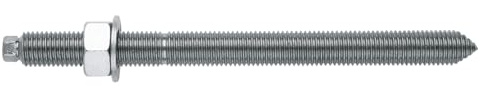 INDEX Tige filetée pour scellement chimique avec rondelle et écrou - Zingué 8.8 M8 x 110 - Boite de 10 - Cheville fixation