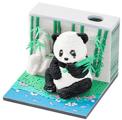 ERVDKXCOI Abreißbarer 3D-Papierkunst-Notizblock-Tischkalende Abreißkalender 2025, 3D-Kalender aus Papier mit Panda-Motiv, geeignet, Tischdekoration.