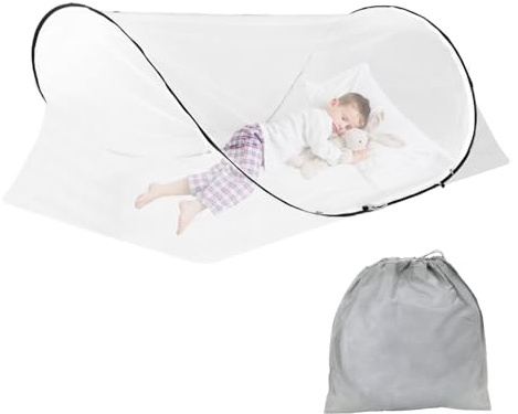 Moskitonetz Pop Up,Faltbares Reise Mosquito Netz Tragbares Campingzelt,Einzelbett Verstellbare Mückennetz mit Aufbewahrungstasche,Moskitonetz für Zuhause&Außenbereich,130-200x60-100x60-70 cm
