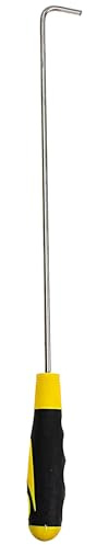 NUOBESTY Crochet de couvercle de trou d'homme durable avec poignée en caoutchouc outil de levage pour portes de volets roulants Crochet de traction polyvalent pour couvercles et couvercles de vidange