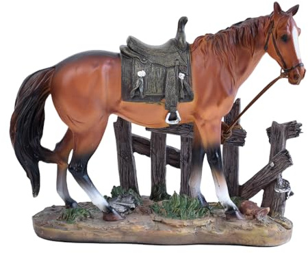 JXCBXJ Scultura di cavalli,Statua in resina di cavallo, scultura decorativa a forma di cavallo, decorazione di sculture di animali,per decorazione per casa e ufficio. (Marrone)