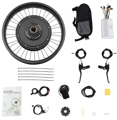 E-Bike Umbausatz Hinterrad 20 Zoll Fatbike 48V 1000W | LCD Display Nachrüstsatz mit bürstenlosem Nabenmotor & Controller - Elektrofahrrad Umrüstsatz für Dicke Reifen inkl. Drehgriff, PAS, Bremshebel
