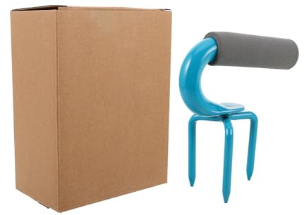Sosoport Cultivateur de Sol à Main Bleu en Acier Manganèse avec 3 Dents, Design Ergonomique Multifonction pour Ameublir Le Sol Potagers et Jardins Surélevés
