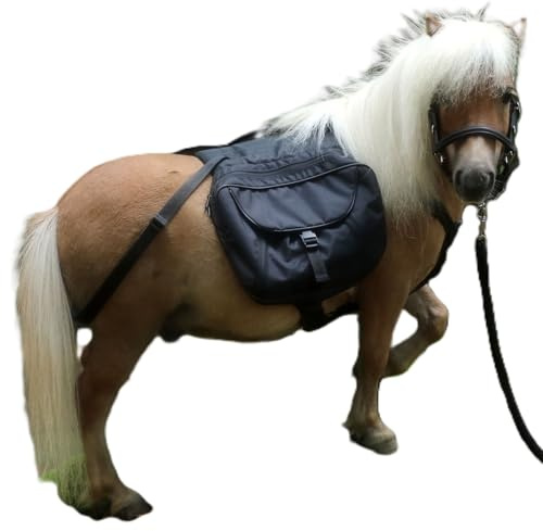 Wanderrucksack Packtaschen Shetty Rucksack Packtasche Handpferd Tysons (Shetty, Schwarz)