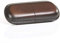 MIKA 28071302 - Brillenetui groß aus Echt Sattel-Leder Braun, Etui rund für Brillen und Sehhilfen, Brillenbox für Damen und Herren, braune Brillenaufbewahrung, Sonnenbrillenetui ca. 18 x 8 x 4 cm