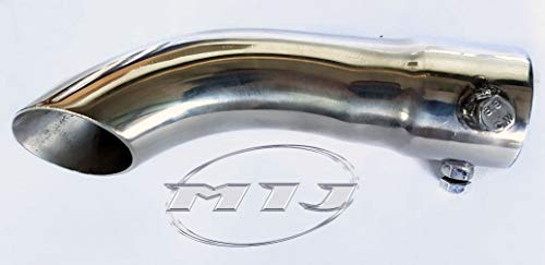 Curl Down Exhaust Tail Pipe Bolt On Curve Downwards Tip Stainless Steel Trim Mufflers Rear Back Box (2.5 - 63mm)