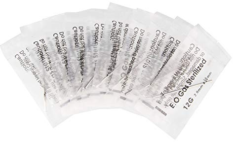 Weimob 50PCS Mixed Sterile Piercing Nadeln Einweg Edelstahl Piercingnadel Chirurgisch Piercingkanüle Ohr Nase Bauch Zunge Nabel Nippel Augenbraue 12G 14G 16G 18G 20G EINWEG