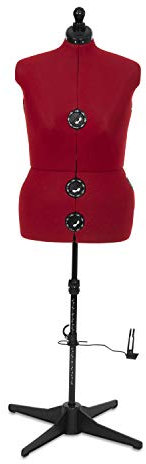 Adjustoform FG760 Diana 8-teilige verstellbare Kleiderform, Nylon, kirschrot, Large (UK Dress Size 22-26)