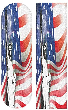 LDIYEU Statue Freiheit Amerika Skateboard Griptape rutschfest Selbstklebend Longboard Griptapes Aufkleber Griffband 33X 9(1pcs)