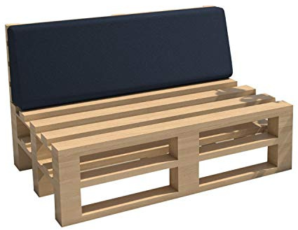 chilly pilley Palettenkissen Gartenkissen Wasserdicht Palettenauflage Palettenpolster Indoor Outdoor Waschbar Abnehmbar Sitzkissen Rückenkissen (Rückenkissen 120x40x10/20, Dunkelbau)