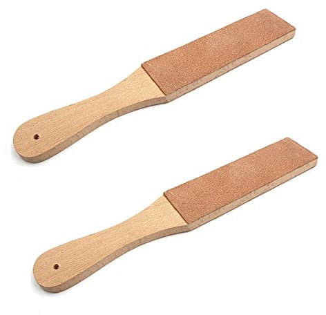 Knife Sharpener Dual Sided Leather Compound Blades Strop Cutter Razor Sharpener Polishing Board Honing Tool 2Pcs