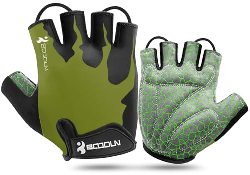 KONVINIT Fahrradhandschuhe Herren Sommer Halbfinger MTB Handschuhe,Radhandschuhe für Mountainbike/Rennrad,Fahrrad Handschuhe Freizeit Herren und Damen,Atmungsaktive rutschfeste Stoßdämpfung