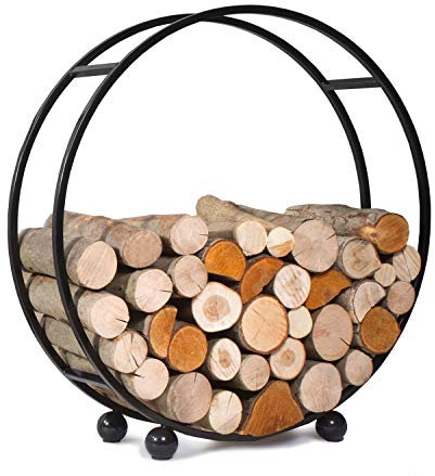 Kaminholzregal Daisy H 102 cm Holzregal für Kaminholz Kaminholzablage aus Stahl Kaminholzständer CookKing