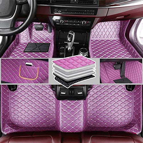 Romanbin Auto Fußmatten - Antirutschmatten maßgeschneidert für 95% der Fahrzeugmodelle – Rundum-Wetter-Schutz – rutschfest und einfach zu reinigen, Lila