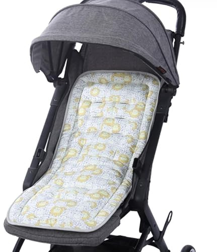 Reversible Baby Pushchair Seat Liners Pushchair Liner Travel Cot Travel Mattress for Pushchair Pram Liner Universal Stroller Liner Breathable Soft Pad Cotton Foldable Baby Pushchair Cushion Mattress