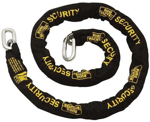 Burg-Wachter GKM 12/200 12mm Sold Secure Diamond & Gold Chain, Black, 2M