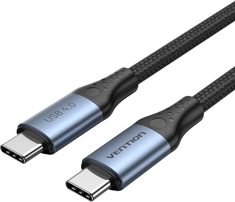VENTION 240W USB C to USB C Charger Cable USB 4 Cable 1M, Thunderbolt 4/3 Compatible, 8K@60Hz, 40 Gbps USB-C Cable for MacBook Pro, iPad Pro, iPhone 15 Pro/Max, PS5, SSD, eGpu